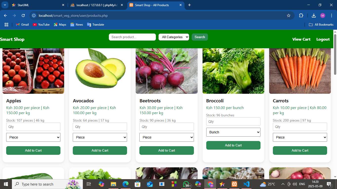 online vegetable store